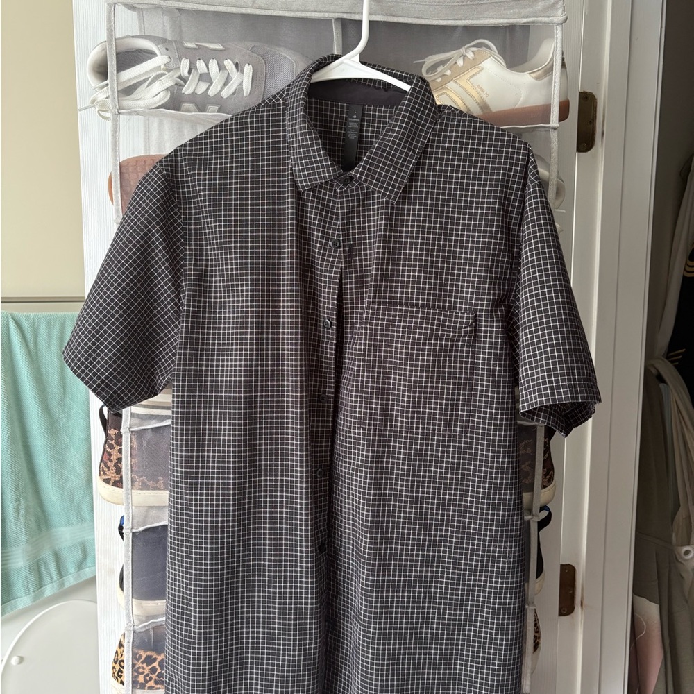 lululemon athletica Black and White Grid Shirt